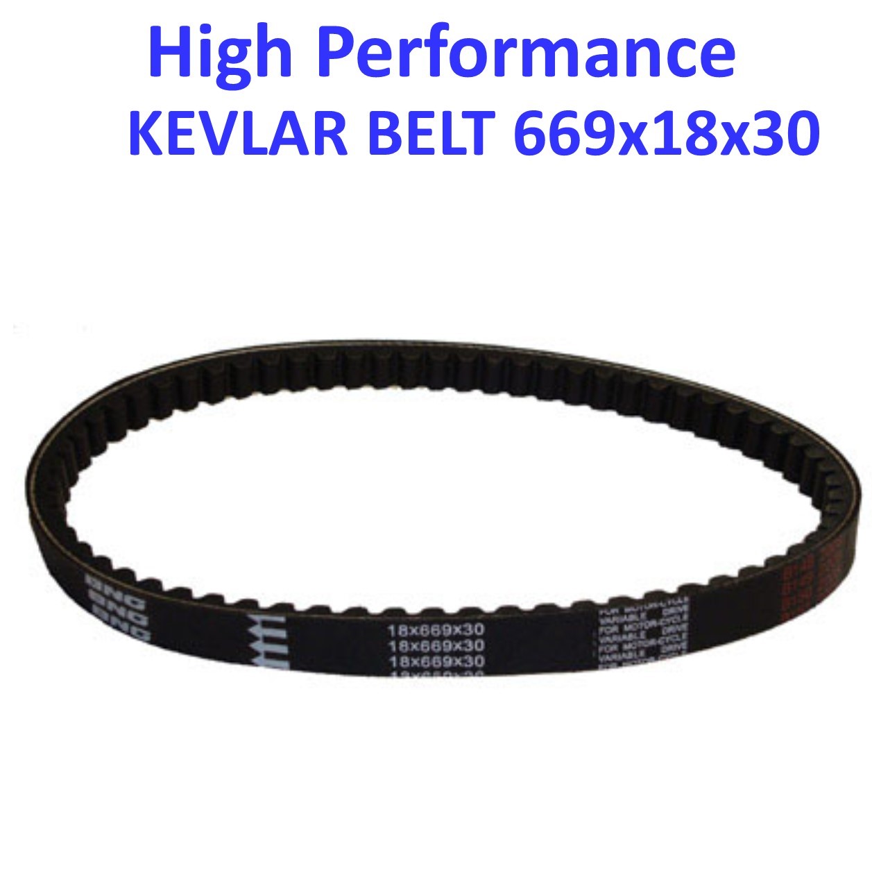 Belt 669x18x30 KEVLAR GY6-50 QMB139 49cc Chinese Scooter Motors With 10" Wheels