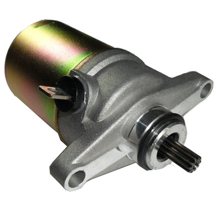 Electric Starter Motor 50cc 4 Stroke Fits GY6-50 QMB139 49cc Chinese Scooters 10 Spline,24mm Flange,Bolts c/c=69mm - Click Image to Close