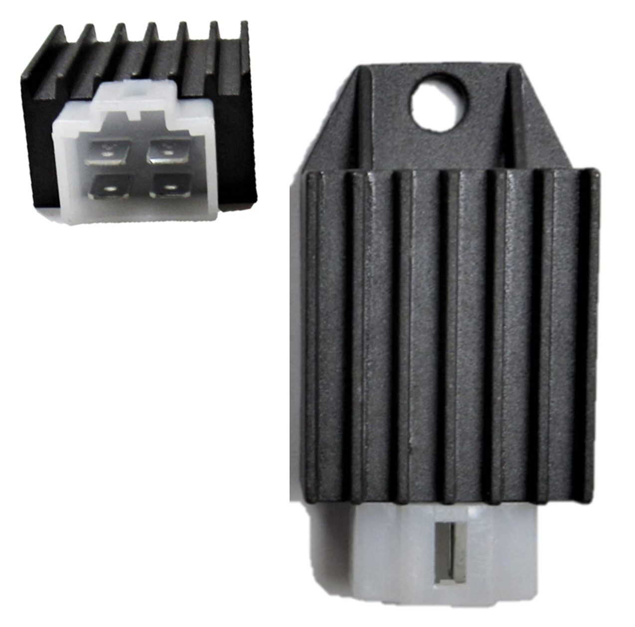 Voltage Regulator Rectifier 49-259cc ATVs, GoKarts, Scooters,Dirtbikes 4 Pins in 4 Pin Jack 54x36 - Click Image to Close