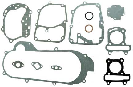 GASKET SET GY6-50 QMB139 49cc Chinese Scooter Motors 39mm 10" Wheel SHORT Case Length = 15.75" - Click Image to Close