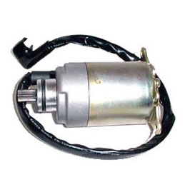 STARTER MOTOR Fits Most GY6-125, GY6-150 Chinese ATVs, GoKarts, Scooters Shaft OD=11.5mm Spline=9 Flange= 30mm 1 ring terminal Bolts c/c=77mm - Click Image to Close