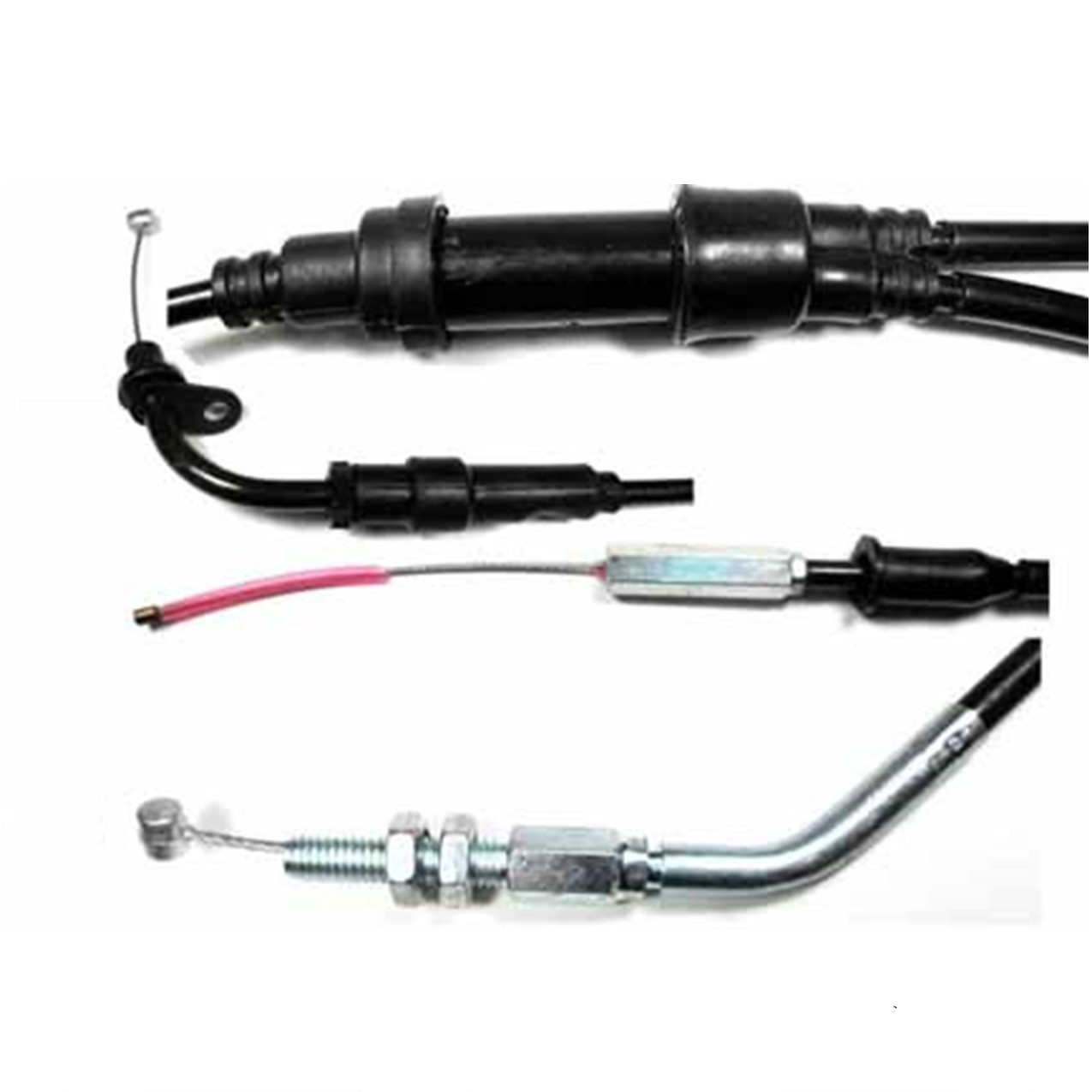 Throttle Cable 2 Stroke (1) Out=27"/Inner Wire=29.50" (2) Out=35"/Inner Wire=37.25" (3) Out=34.50"/ Inner Wire=36"