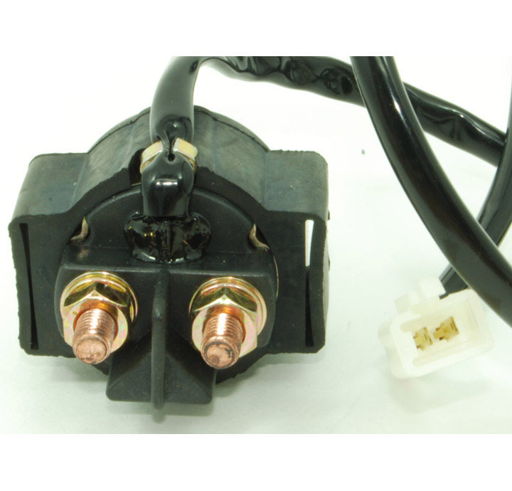 STARTER SOLENOID RELAY Fits 49-250cc Scooters, ATVs, GoKarts, Motorcycles, 2 Pin Jack Wire L=9" - Click Image to Close