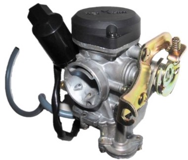 Keihin Style PD18J Carburetor with booster pump TOP QUALITY - Best Value Intake ID=18 OD=28 Air Box OD=38mm Fits Most 49-90cc Scooters With GY6 Belt Drive Motors - Click Image to Close