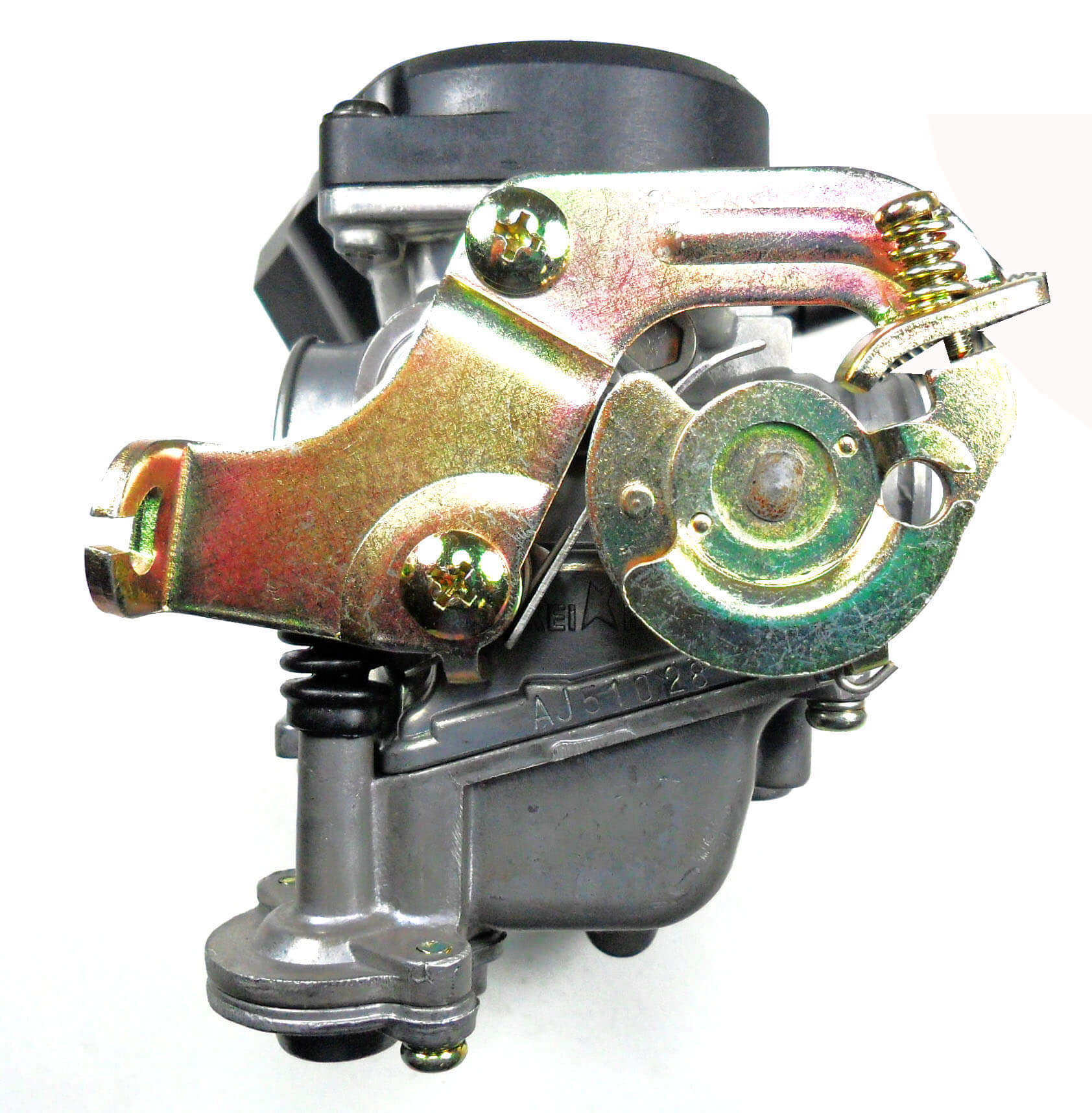 Keihin Style PD18J Carburetor with booster pump TOP QUALITY - Best Value Intake ID=18 OD=28 Air Box OD=38mm Fits Most 49-90cc Scooters With GY6 Belt Drive Motors - Click Image to Close