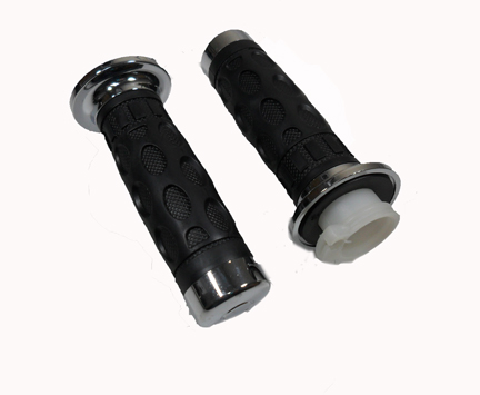 Scooter Grip Set with Throttle Tube 7/8" Fits Most 50-250cc Scooters - Click Image to Close