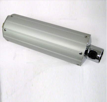 EXHAUST CANISTER GY6-50 QMB139 49cc Chinese Scooter Motors Length=14.5" OD=113mm Bolts c/c=68mm - Click Image to Close