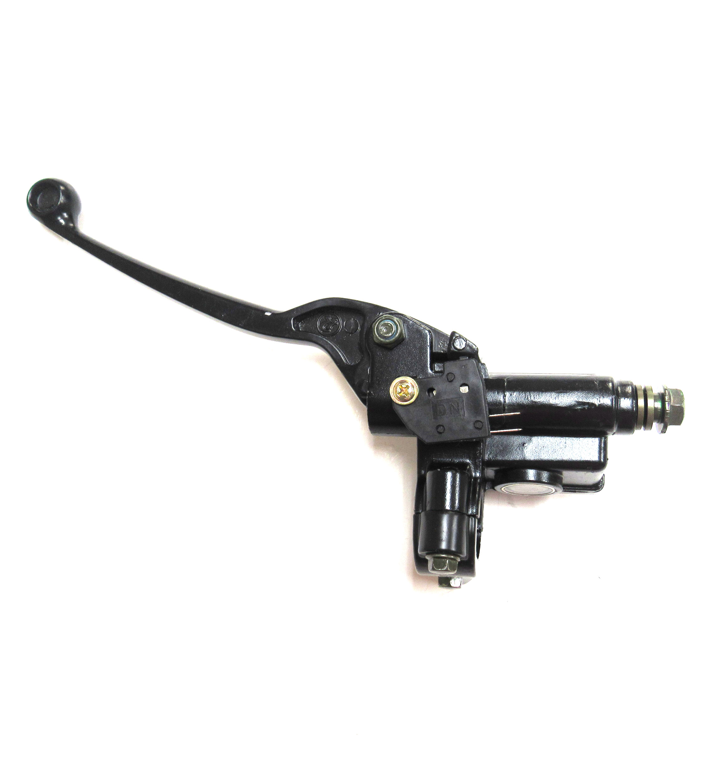 RIGHT SIDE FRONT BRAKE LEVER & MASTER CYLINDER w/8mm MIRROR MOUNT Fits Many 49-150cc Scooters - Click Image to Close