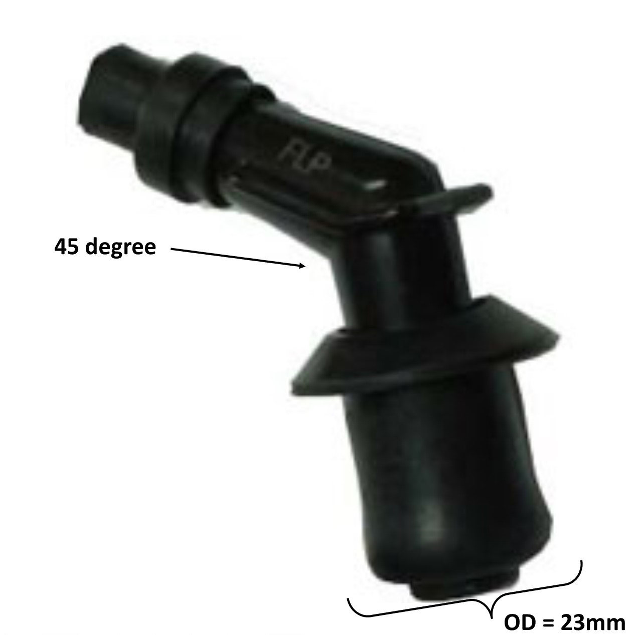 Spark Plug Cap 45 degree Rubber boot OD=23mm - Click Image to Close