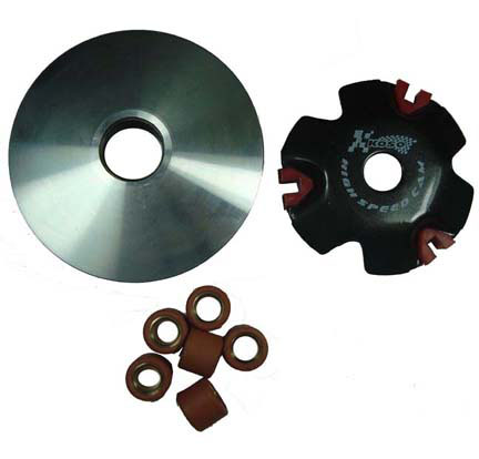 VARIATOR KIT (HIGH PERFORMANCE) KOSO GY6-QMB 49cc Chinese Scooters Shaft=14mm OD=88