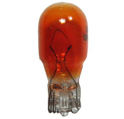 12V 10W XY AMBER Bulb Glass Wedge T13 Base W=9mm