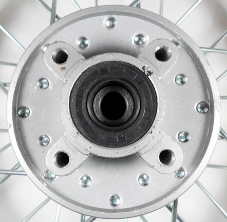 Rear Wheel with Tire Rim=1.85x12 Tire=3.00x12 Disc Brake Side 1 Bolts Cross C/C=68mm Side 2=66mm, Axle ID=12mm Seal 20x37x7x6 - Click Image to Close