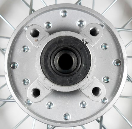 Rear Wheel with Tire Rim=1.85x12 Tire=3.00x12 Disc Brake Side 1 Bolts Cross C/C=68mm Side 2=66mm, Axle ID=12mm Seal 20x37x7x6 - Click Image to Close