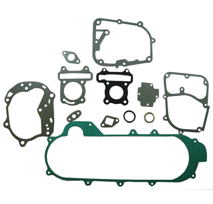 GASKET SET GY6-50 QMB139 49cc Chinese Scooter Motors 39mm 12/13" Wheel Long Case Length = 17" - Click Image to Close