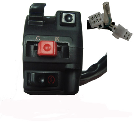 Handlebar Switch (Left Hand) Manual Choke 5 Pins in 6 Pin Male Jack 4 Pins in 4 Pin Jack +1 wire - Click Image to Close