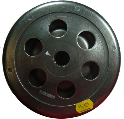 Rear Drive Clutch-Driven Pulley Fits Many 250-300cc GY6 Chinese ATVs, GoKarts, Scooters, UTVs Bell ID=135mm Shaft ID=17 Splines=16 - Click Image to Close