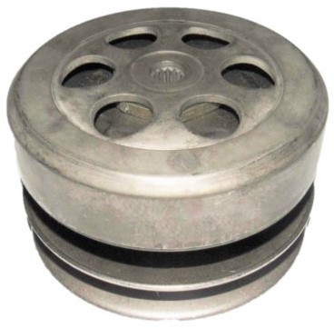 Rear Drive Clutch-Driven Pulley Fits Many 49-90cc ATVs & Scooters Bell ID=105mm, Shaft=12mm, Splines=15 - Click Image to Close