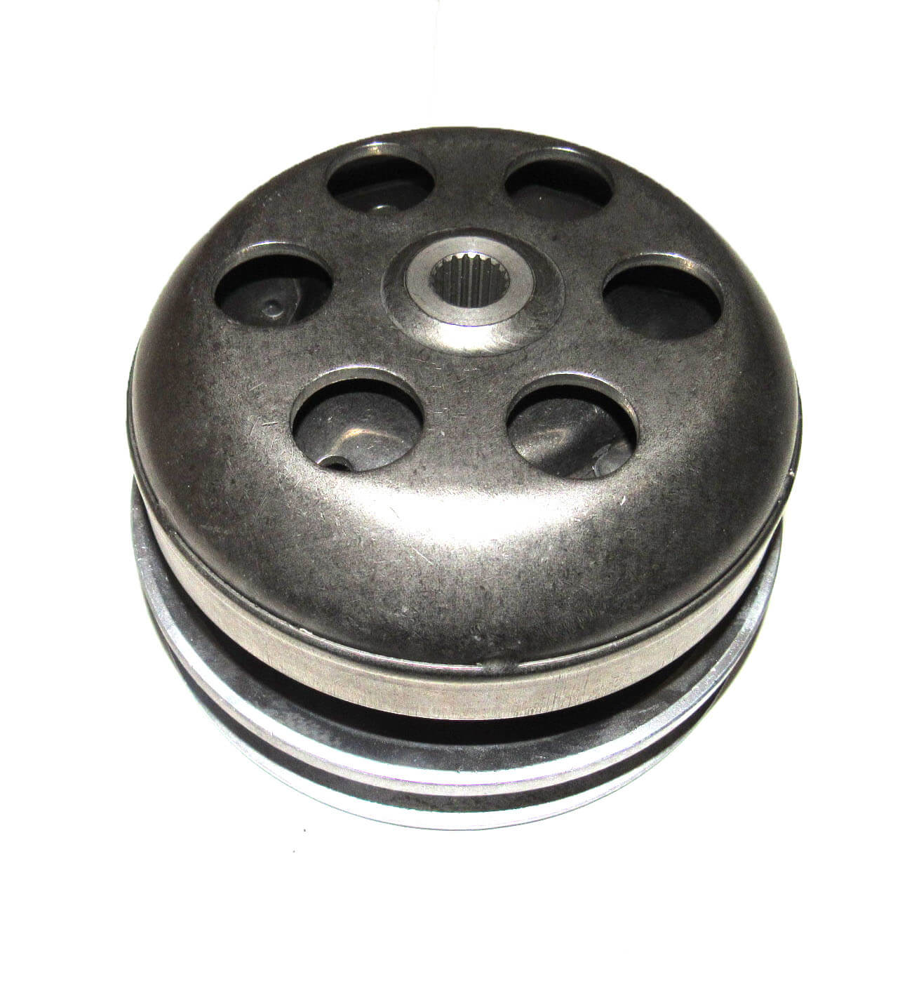 Rear Drive Clutch-Driven Pulley Fits Most 250-300cc GY6 Chinese ATVs, GoKarts, Scooters, UTVs Bell ID=135 Shaft=15 Splines=19 - Click Image to Close
