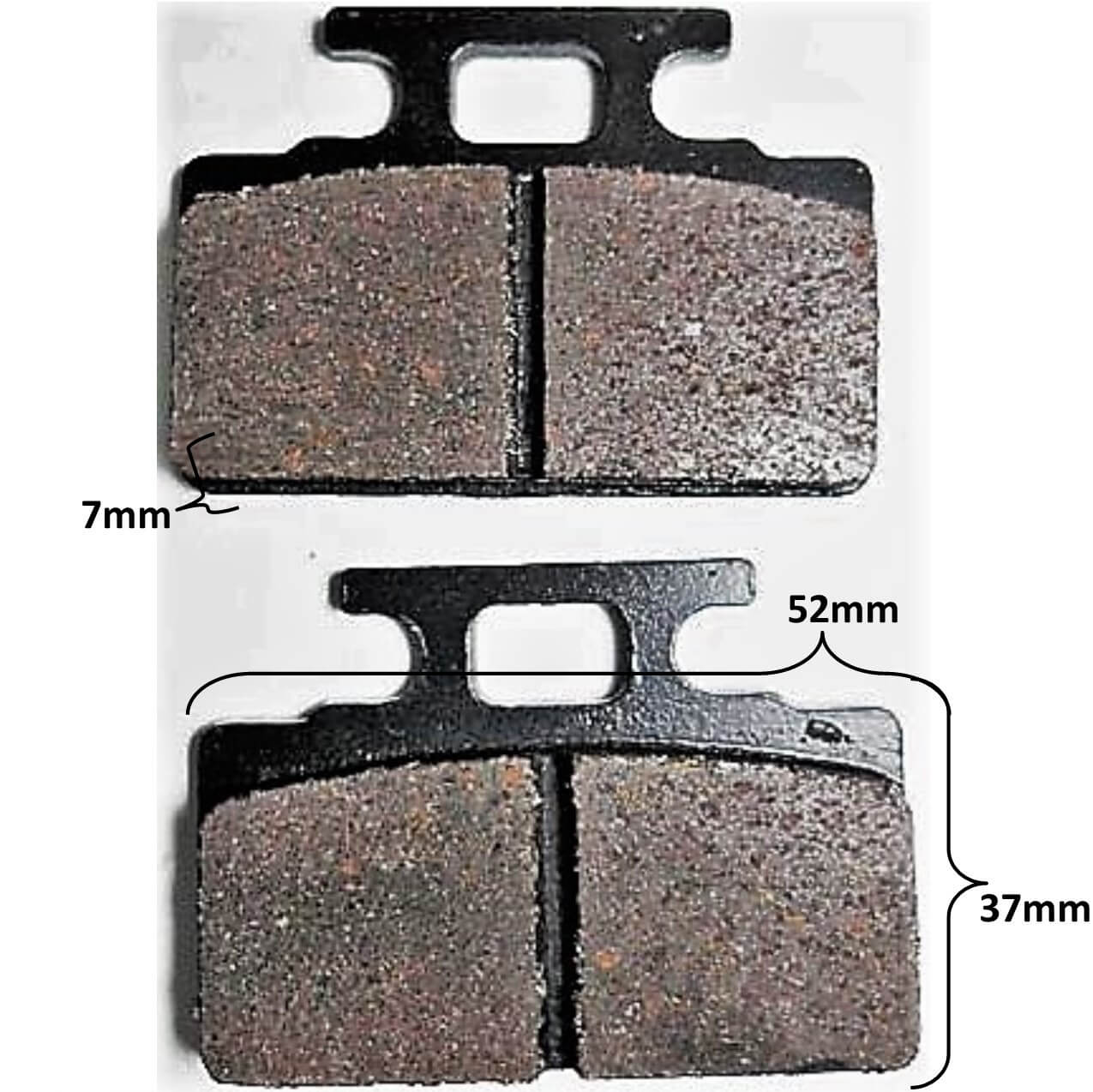 Disc Brake Pads Fits Many Chinese Scooters 52x37x7 - Click Image to Close