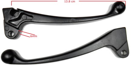BRAKE LEVER (Left Hand) Fits many Chinese & Taiwanese Scooters L=138mm Thick=7mm