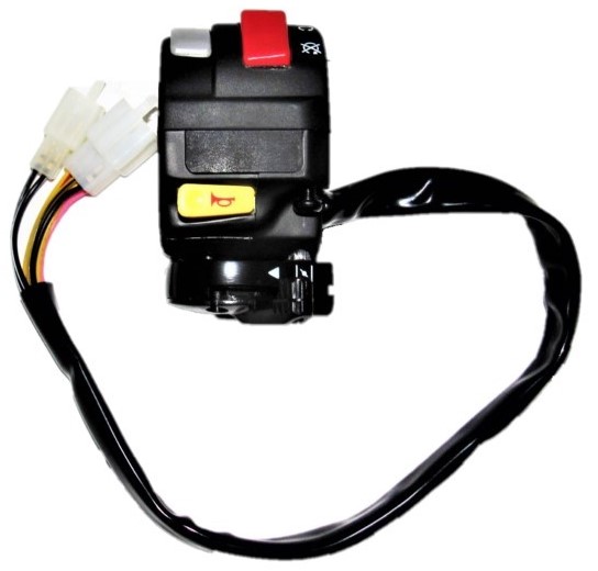 Handlebar Switch (Left Hand) Fits Impuls TXL50,TXL90-E-Ton Lightning 50-Thunder 90-Sierra DXL90-Viper RXL 50-90cc ATVs. 2 Pins in 3 Pin Female Jack + 6 Pins in 6 Pin Female Jack Click here for model listing and additional notes