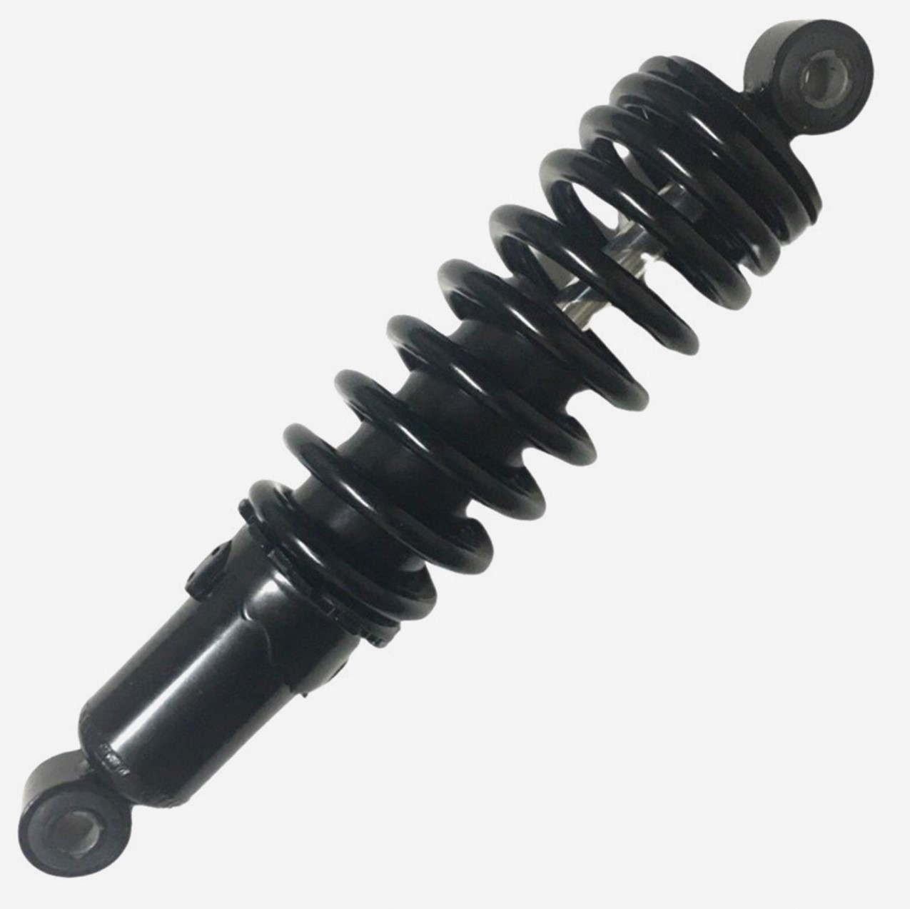 Rear Shock Eye c/c=10 5/8 Spring Ht=6in Spring OD=65mm Spring Thickness=8.6mm Bolt ID Top=10 Bottom=10 Fits Many 125-250cc ATVs - Click Image to Close
