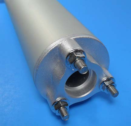 EXHAUST CANISTER GY6-50 QMB139 49cc Chinese Scooter Motors Length 10" OD=60mm Bolts c/c=38mm Fits Some CPI, Keeway, QJ, Vento + more - Click Image to Close