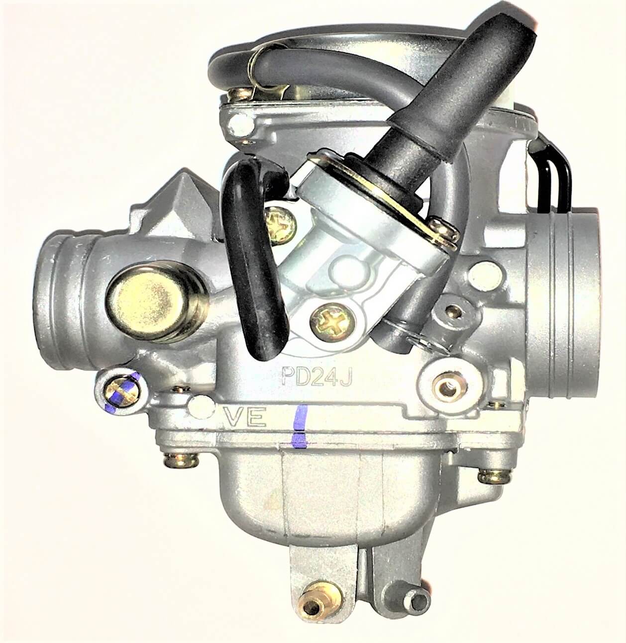 Kei Hin Style Carburetor Manual Choke 150-250cc Fits E-Ton Yukon YXL150, CXL150, Viper RXL150R ATVs & Beamer R4-150, Matrix 150 Scooters + Others Intake OD=32mm, Air Box OD=42mm