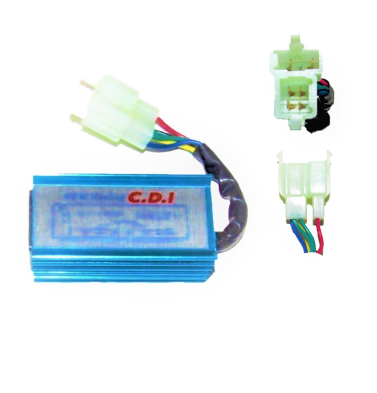 CDI Box 4 Stroke 125-150cc ATVs - Motorcycles with CG style motor High Performance 4 Pins in 4 Pin FM Jack 2 Pins in 3 Pin FM Jack 74mm x 37mm