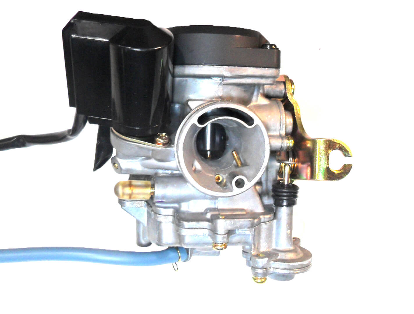 Runtong CVK PD19J Carburetor with booster pump Intake ID=19 OD=28 Air Box OD=40 Fits Most 49-100cc GY6 Belt Driven Scooters