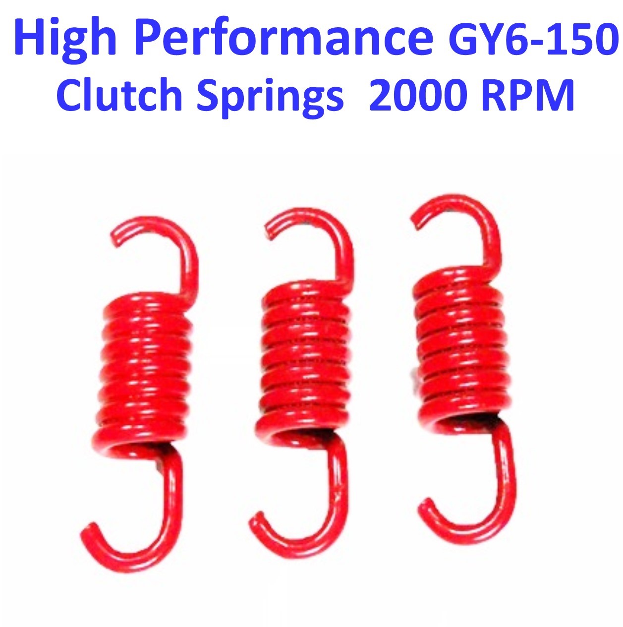 Clutch Spring Set HIGH PERFORMANCE Red +2000 RPM GY6-125, GY6-150 Chinese ATVs, GoKarts, Scooters