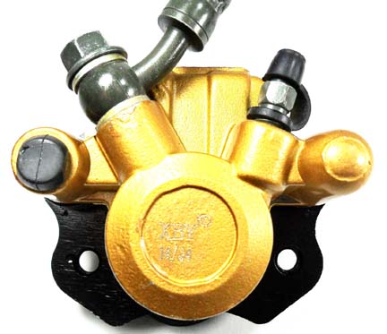 REAR FOOT BRAKE ASSEMBLY 50-125cc Mid Sized Chinese ATVs, Dirtbikes Caliper Bolts Ctr to Ctr=62 Caliper L=85 W=77