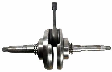 Crankshaft 150cc Length=288 Bearing OD=56mm Threads 12mm both ends Connecting Rod c/c=84.25mm - Click Image to Close