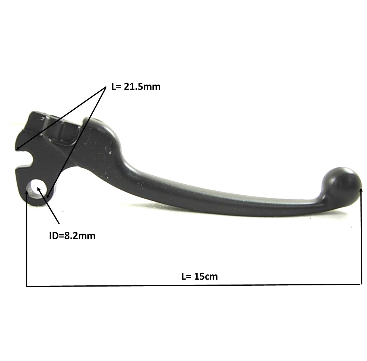 BRAKE LEVER (Right Hand) L=14cm W=12mm, You must reuse your double barrel cable holder