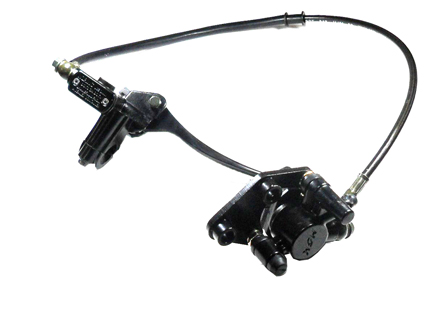 Front Brake Assembly Brake Line=30" Caliper bolts c/c=44mm Fits Tao Tao DB10, DB20, + other Dirt Bikes. - Click Image to Close
