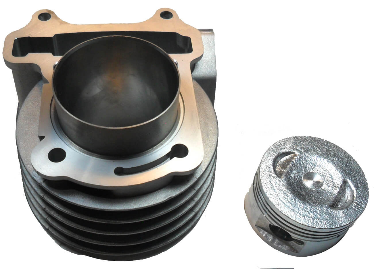100cc Cylinder Piston Top End Kit With Non-EGR Head For GY6-50 QMB139 Chinese Scooter Motors. Bore=50mm Shirt OD=52.50mm