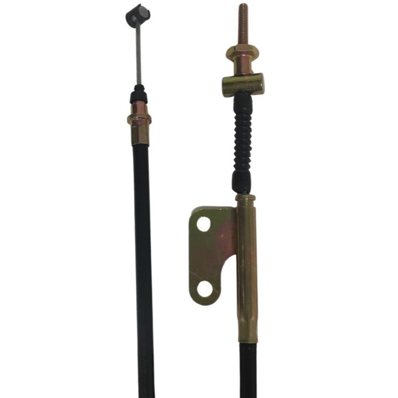 Rear Brake Cable Out=60.5" / Inner=66.25" Bolt Holes C/C=28mm Fits Many 50-250cc ATVs - Click Image to Close