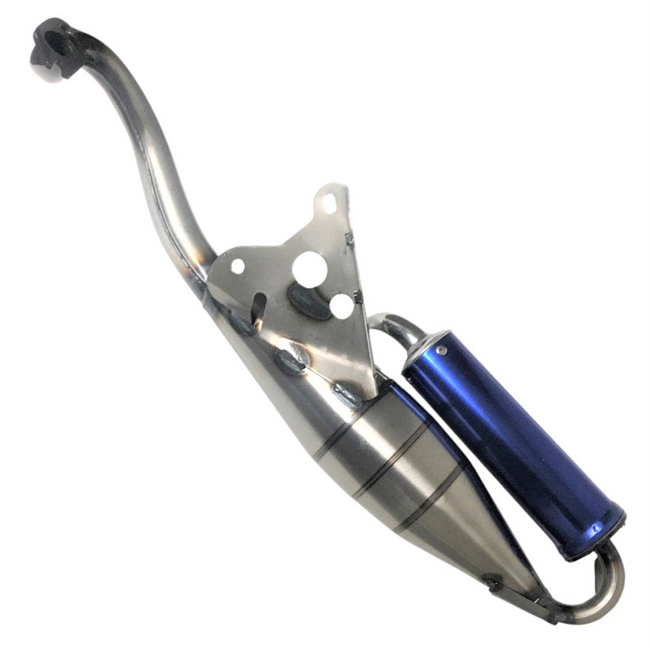 High Performance 2 Stroke Exhaust Fits Most Eton, Vento, Jog, Kymco, 50cc Scooters with the Minarelli - Jog Type Engine. Fits many other brands as well.