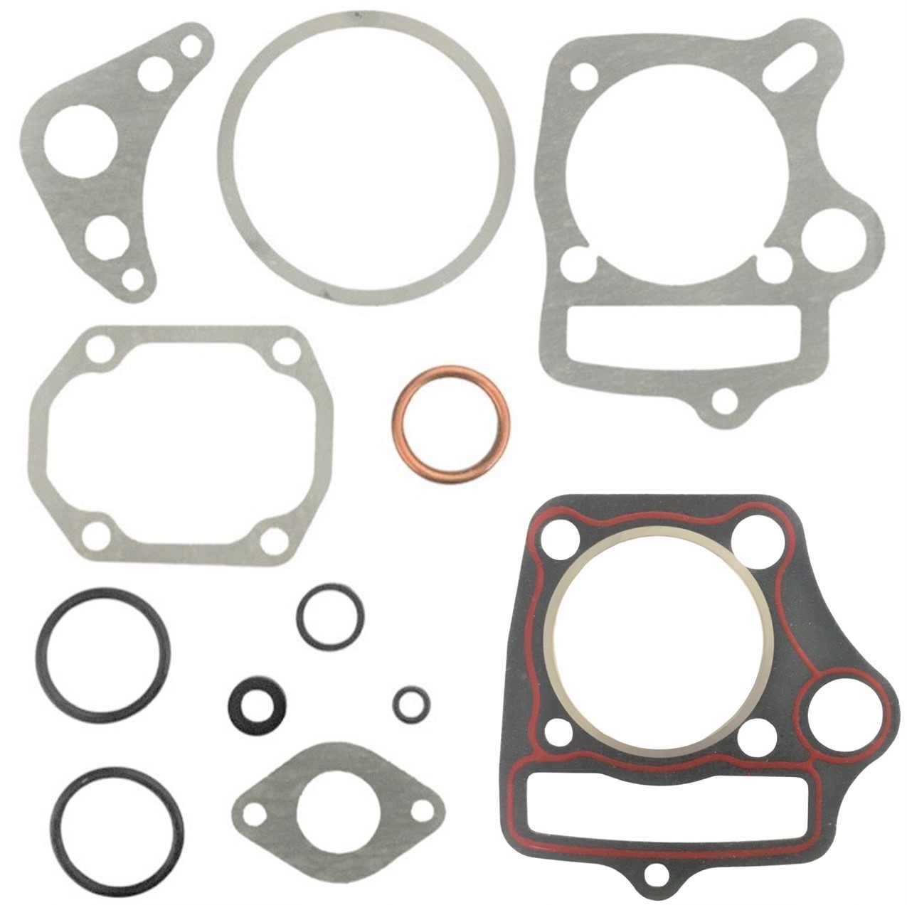 Top End Gasket Set 125cc 54mm Fits ATVs & DirtBikes with the 125 Honda Copy Engine with 54mm Bore. - Click Image to Close