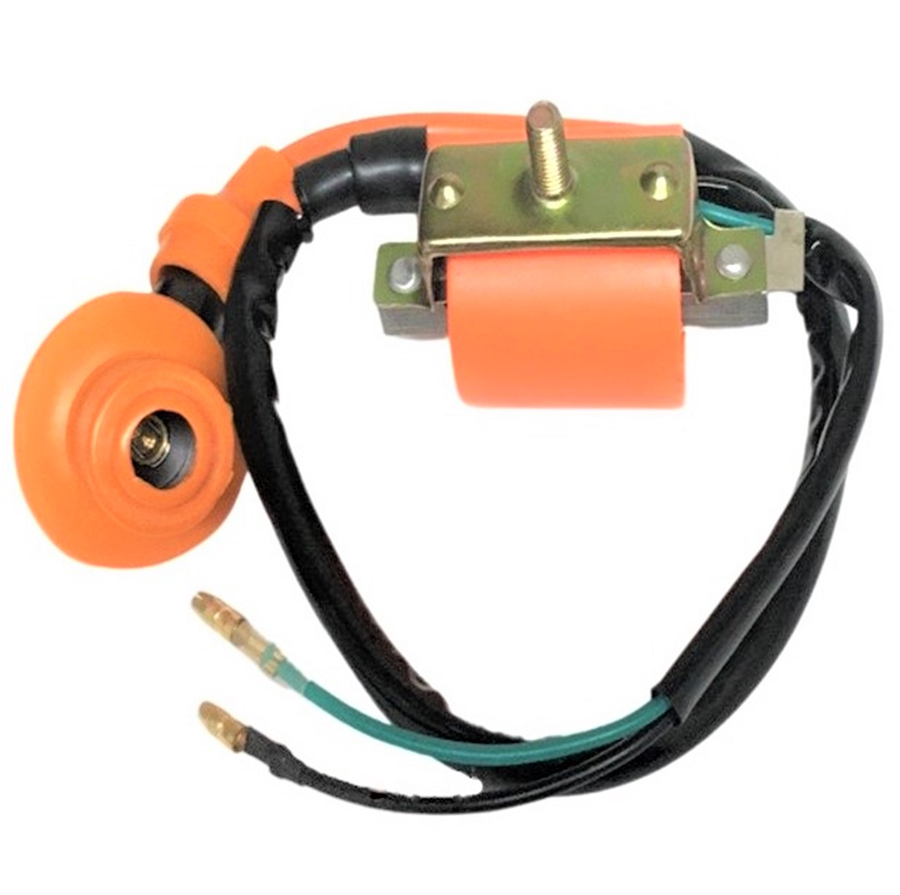 High Performance Ignition Coil Fits Most 50-125cc ATVs & DirtBikes with the Honda Copy Engine. 2 Wire Bullet Connectors