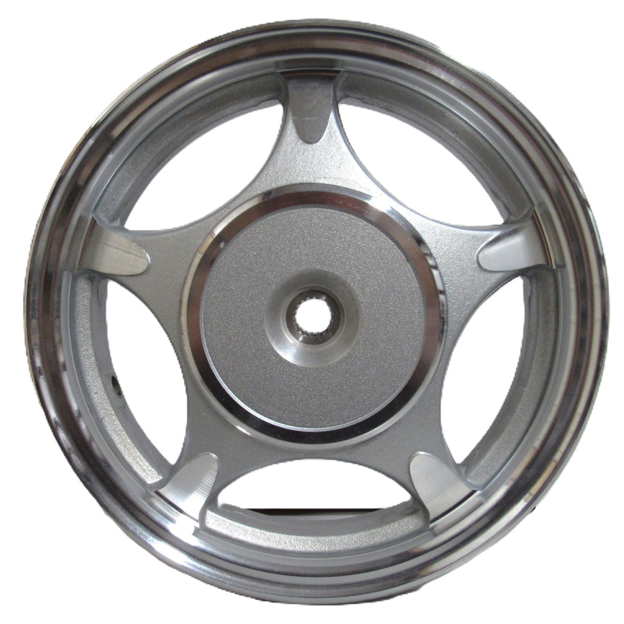 Wheel Rim (Rear) (2.15x10) Silver - Drum style