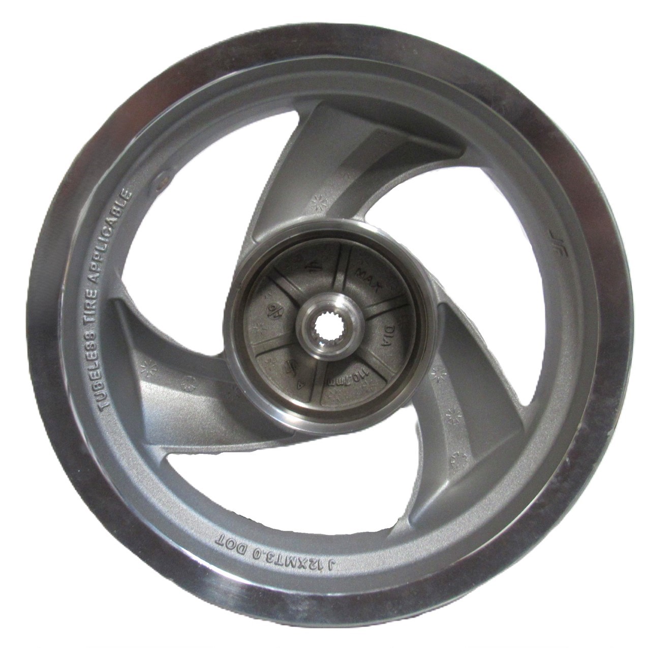 Wheel Rim (Rear) (3.0x12) Silver - Drum style