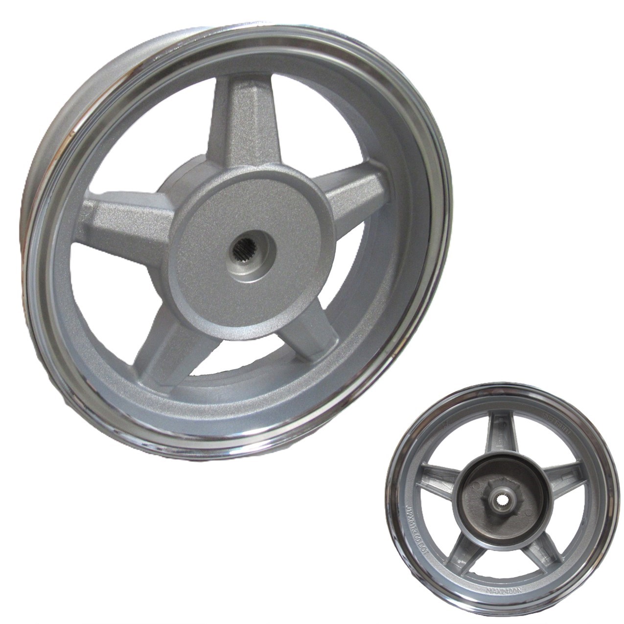 Wheel Rim (Rear) (3.0x12) Silver - Drum style