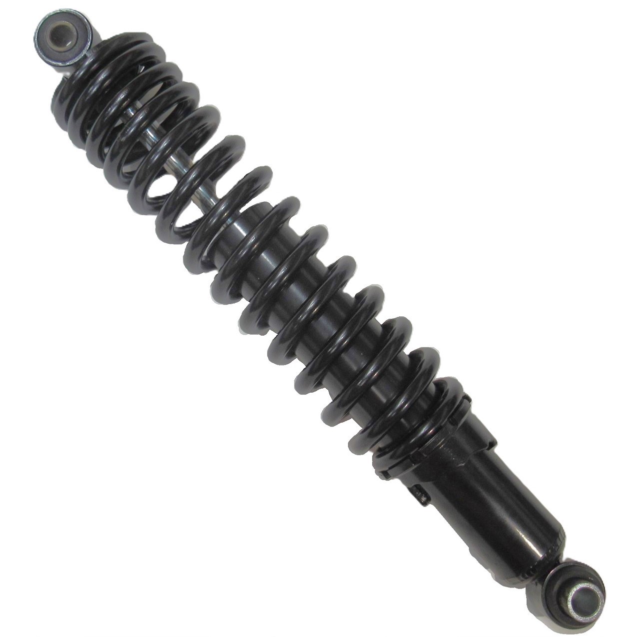 Rear Shock Black Eye c/c= 14in Spring Ht=8 3/4in Spring OD= 2.5" Spring Thickness= 8.6mm Bolt ID Top=10mm Bottom= 12mm
