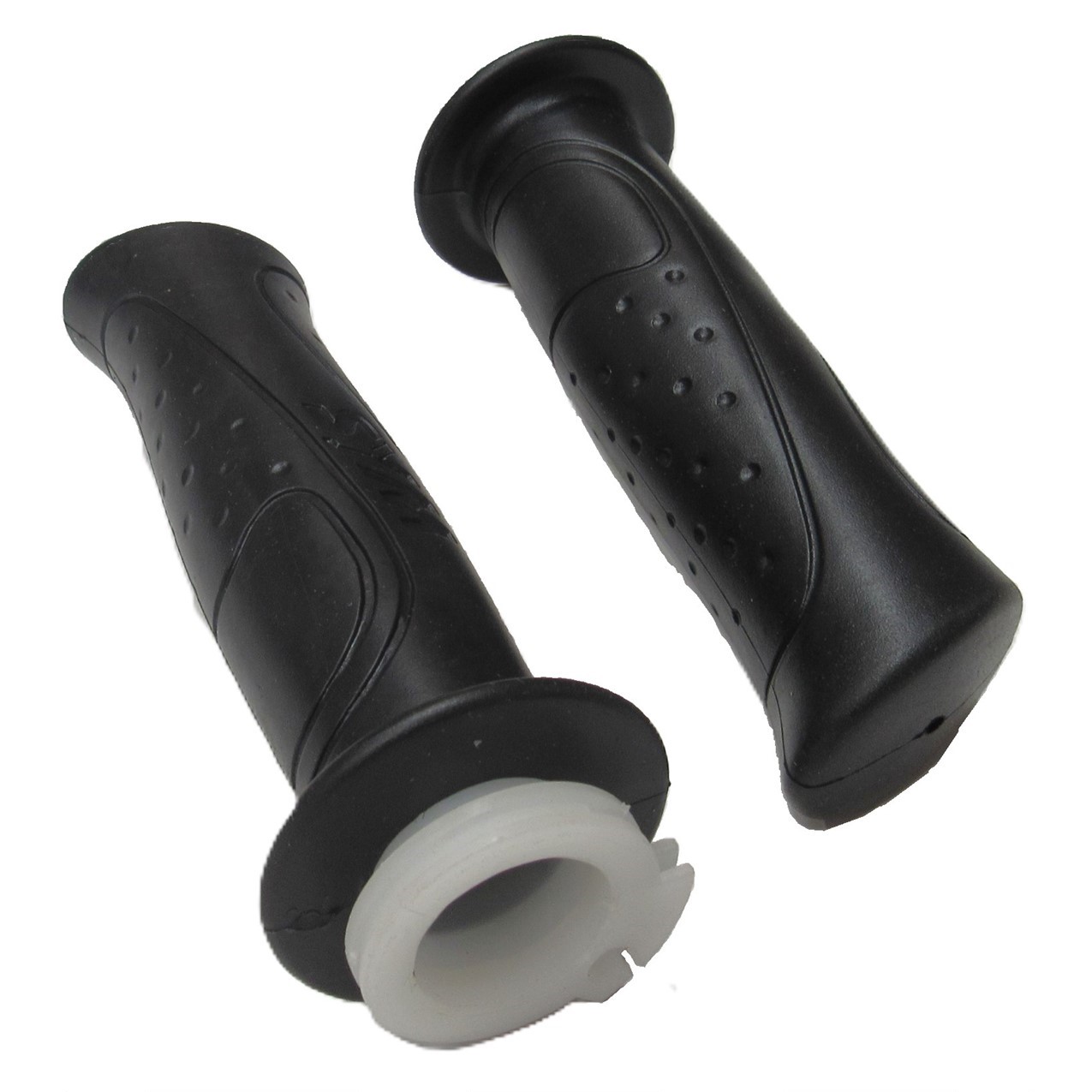 Throttle Tube with Grips 7/8" Black with Chrome Tip