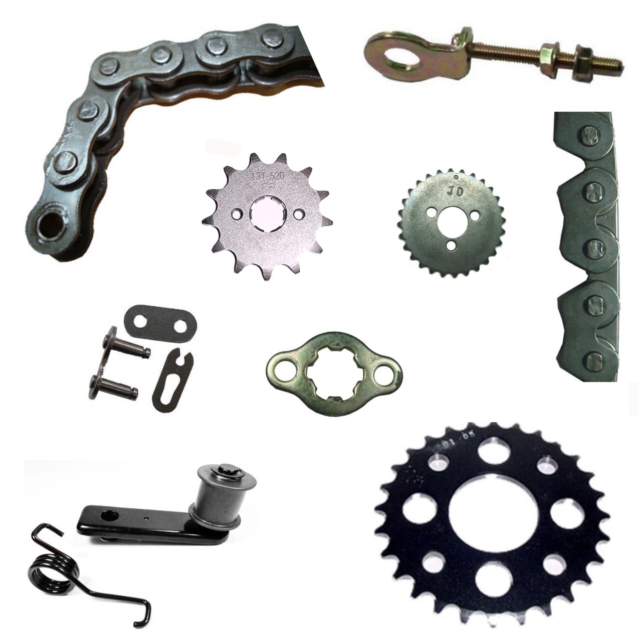 Chains - Internal and External Sprockets - Master Links - Adjusters