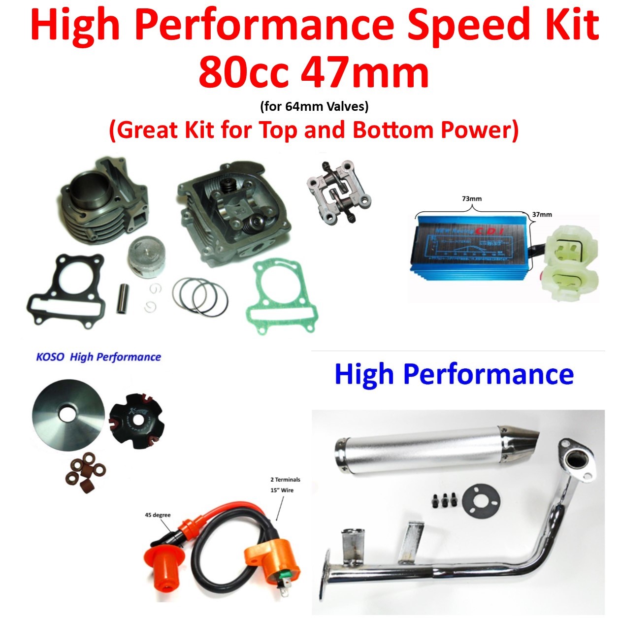 High Performance Speed Kit GY6-80cc (47mm)
