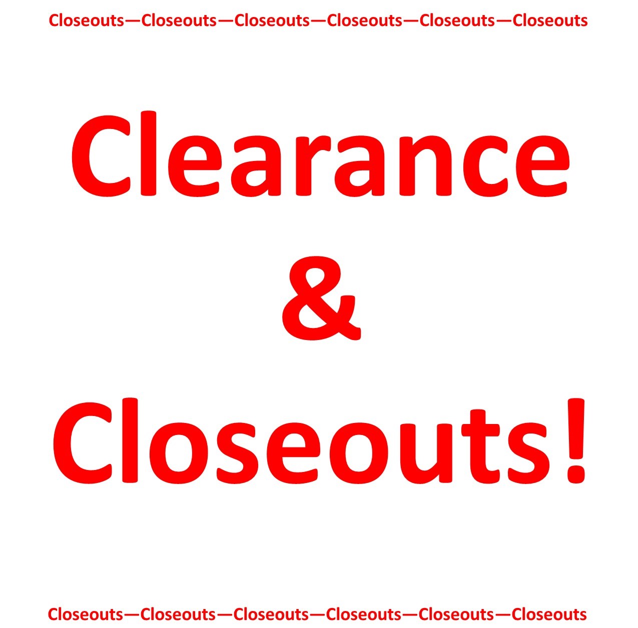 Clearance & Closeouts