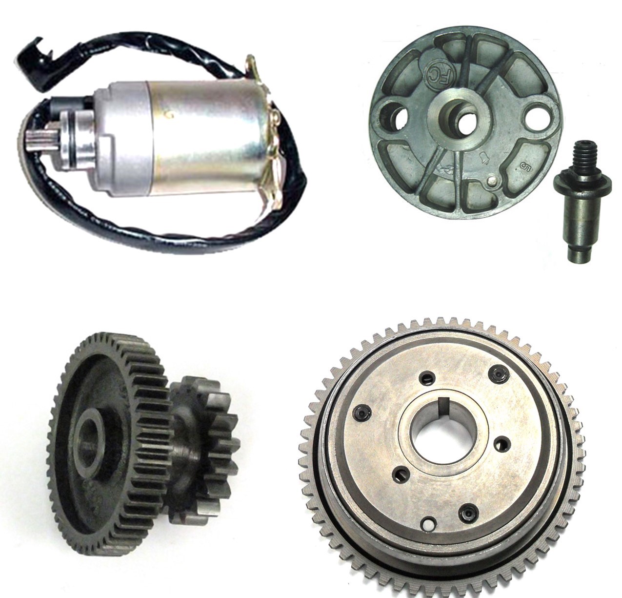 Starter Motor, Starter Clutch, & Oil Pump