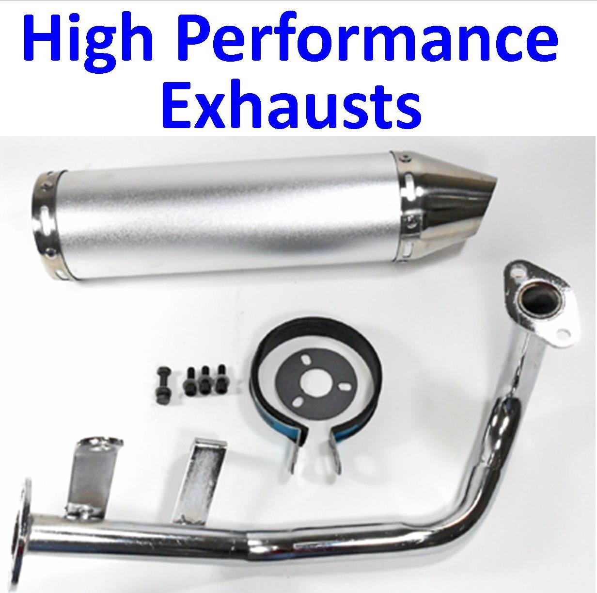 High Performance Exhausts 49cc-100cc 4 Stroke Scooters